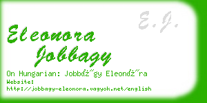 eleonora jobbagy business card